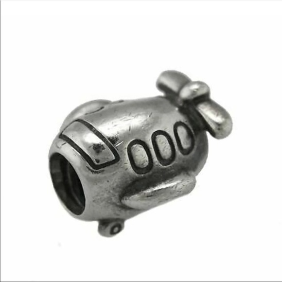 Authentic Pandora 925 Sterling Silver Plane Airplane Bead Charm - Picture 1 of 2